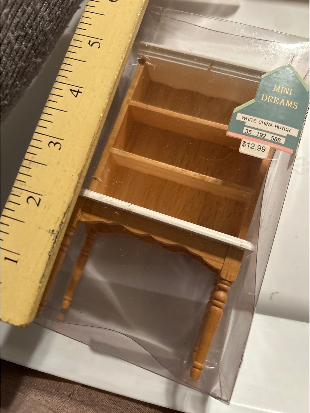 Mini Dreams White China Hutch Dollhouse Furniture - Picture 3 of 4